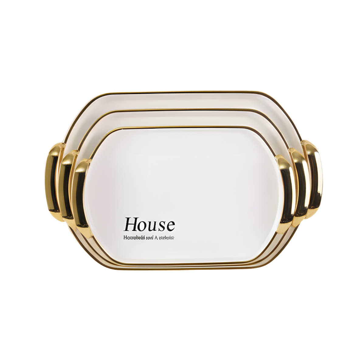 Plastic Round Serving Tray Set