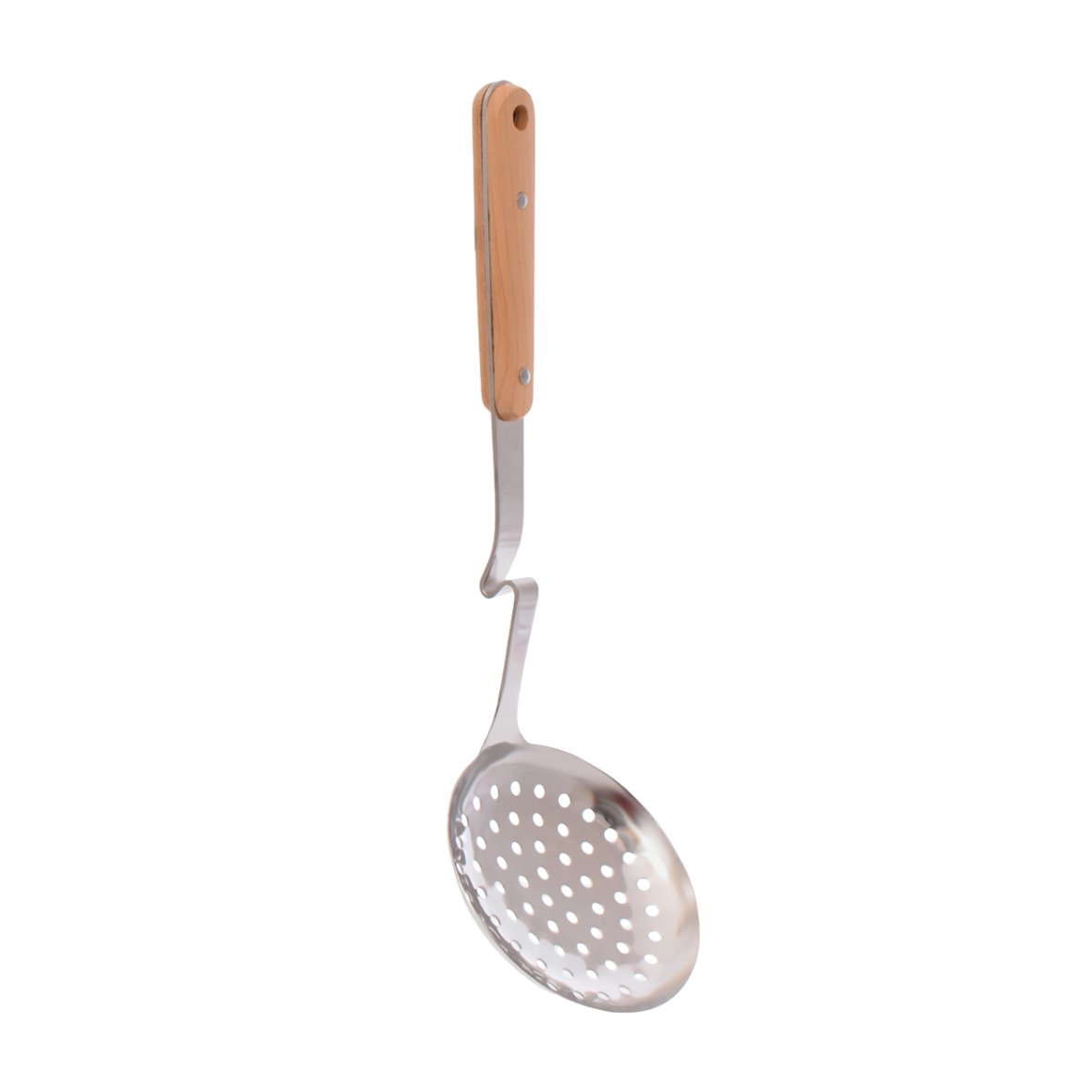 Stainless Steel skimmer with wooden handle
