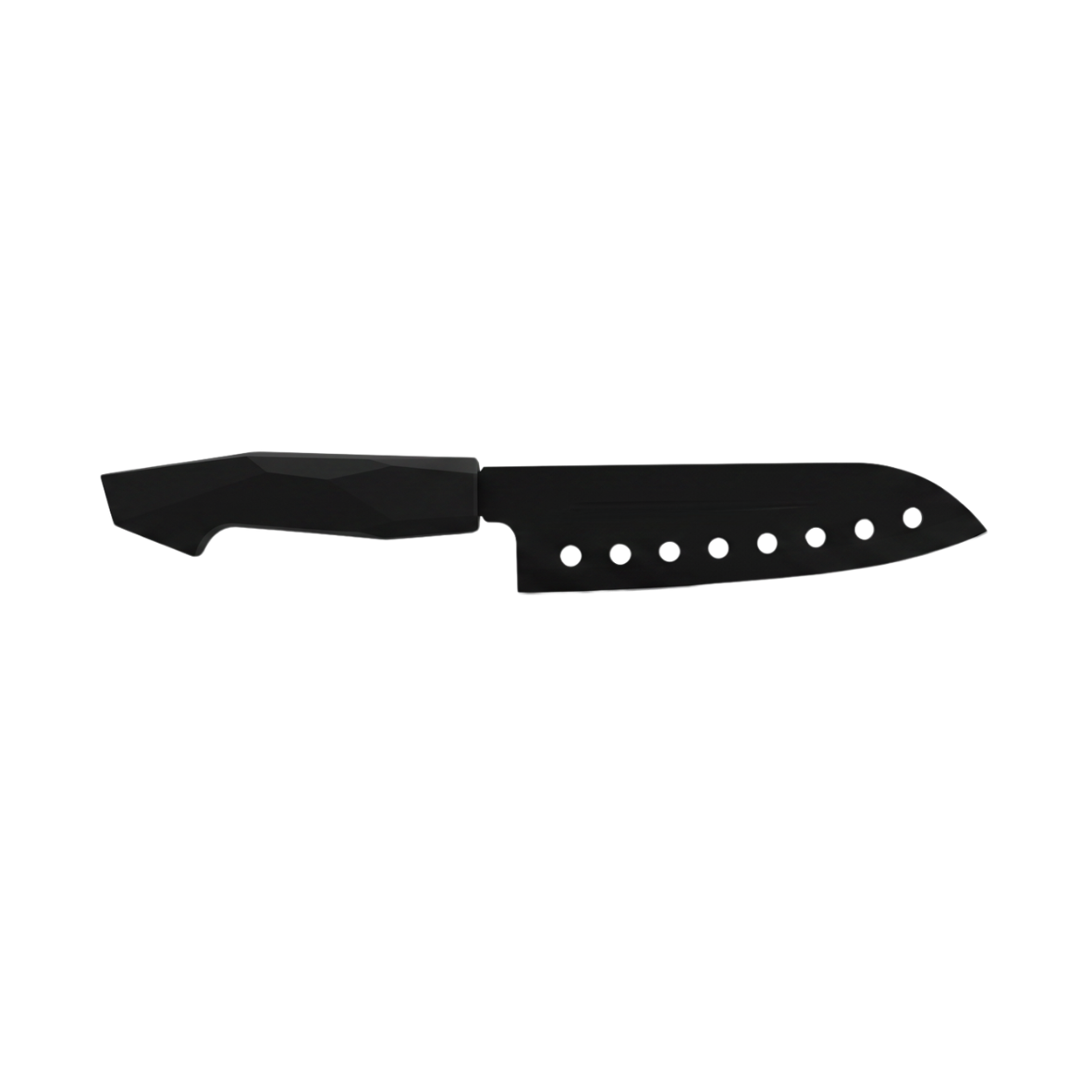 Black stainless steel chef knife with black bakelite handle