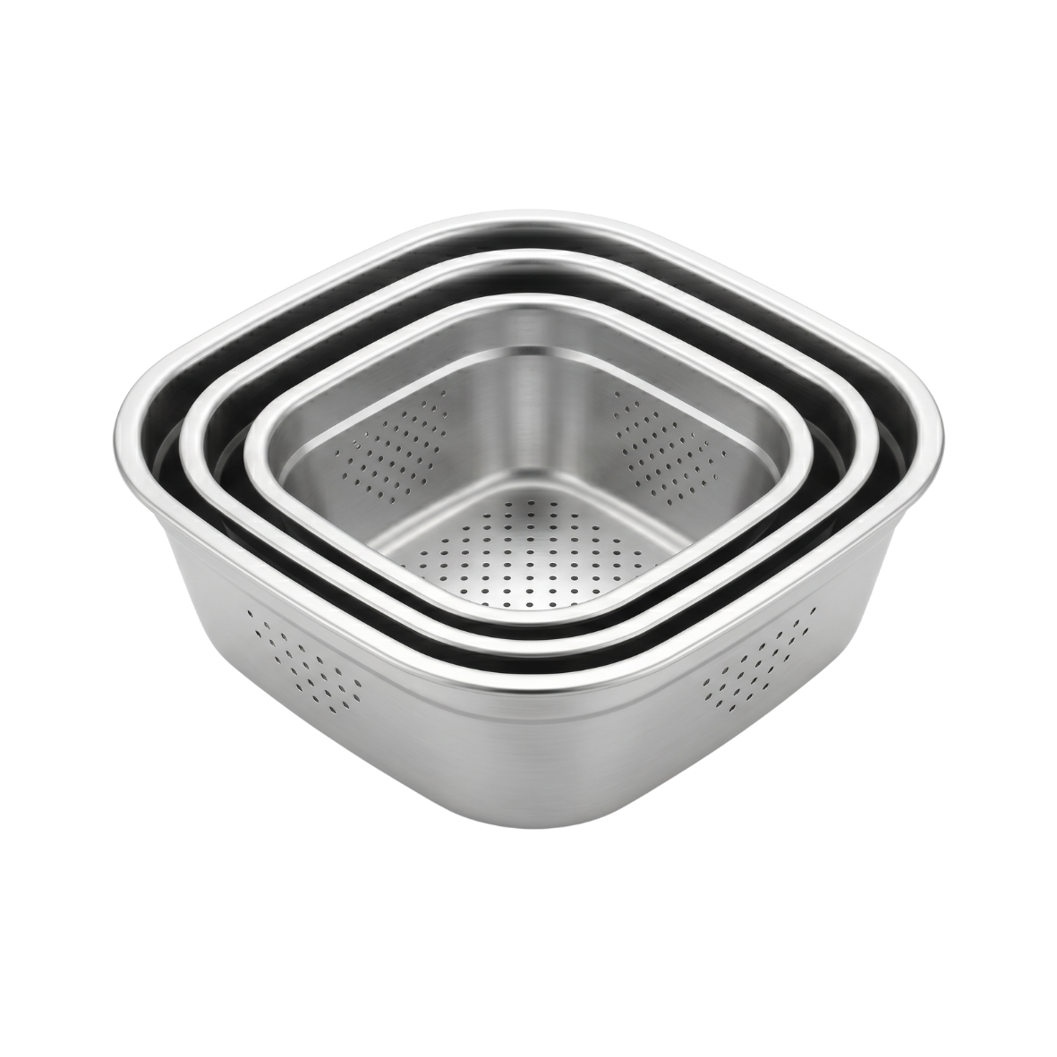 Stainless Steel silver square strainer