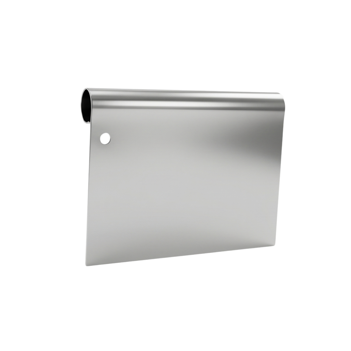 Stainless steel bench scraper with ruler and rolled handle