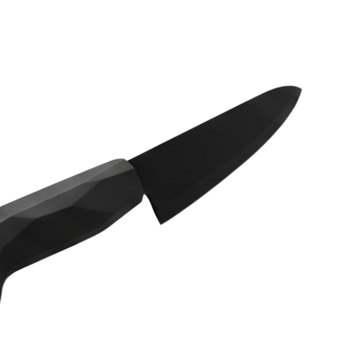 Black stainless steel wide blade knife with black bakelite handle