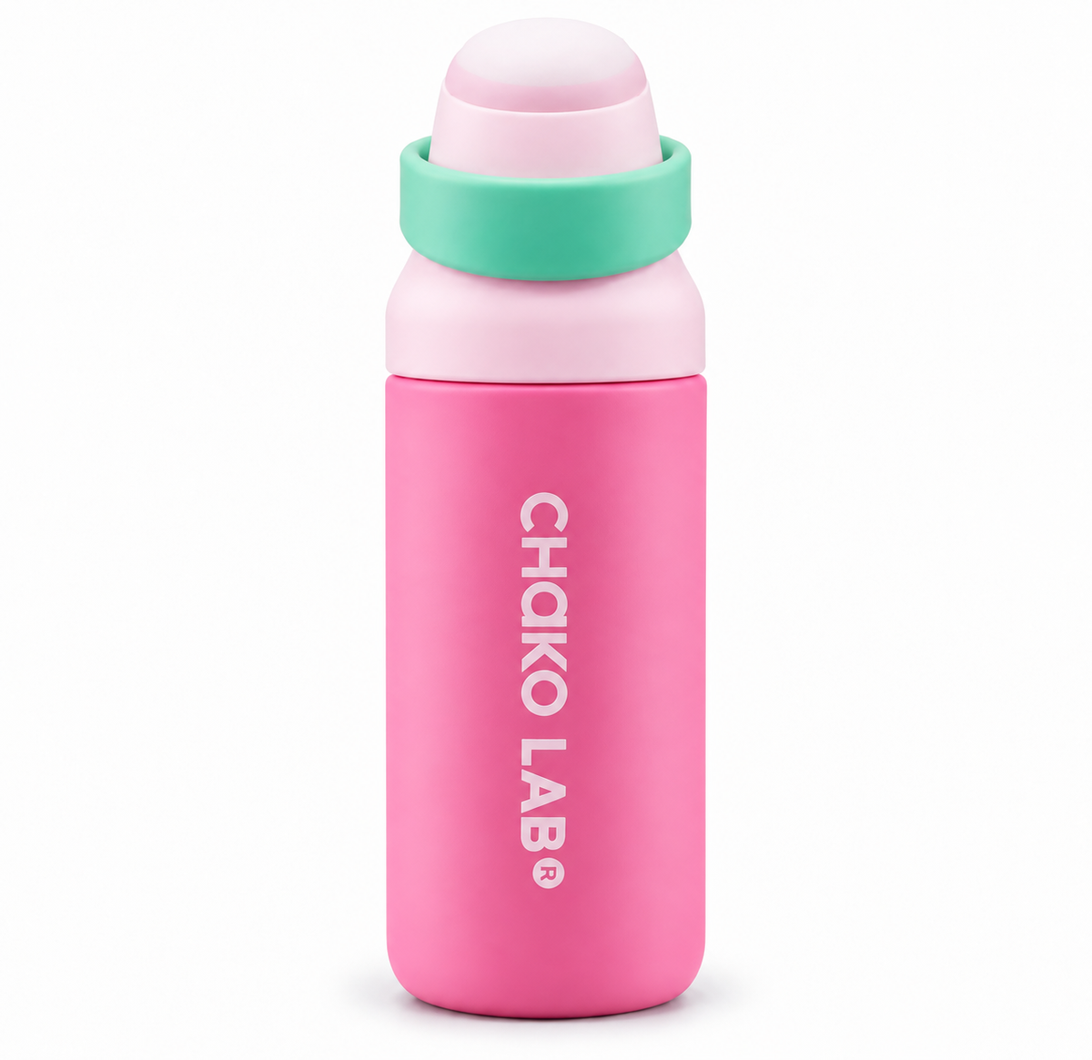 Pink and mint CHAKO LAB 750 ml bottle | زجاجة شكولاب ٧٥٠ مل وردي ونعناعي