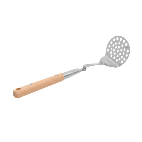 Stainless steel masher with wooden handle 