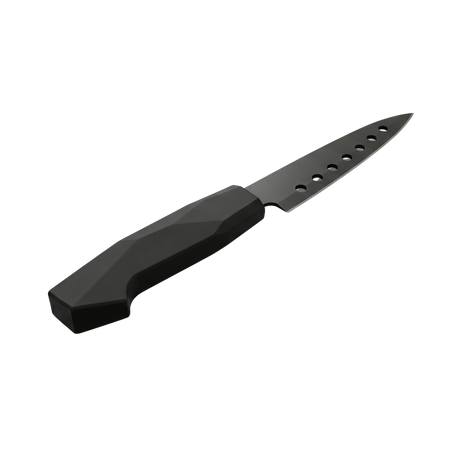 Black stainless cheese knife with black bakelite handle