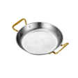 Silver Metallic serving bowl with gold handles 