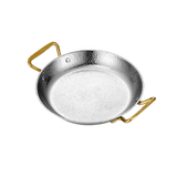 Silver Metallic serving bowl with gold handles 