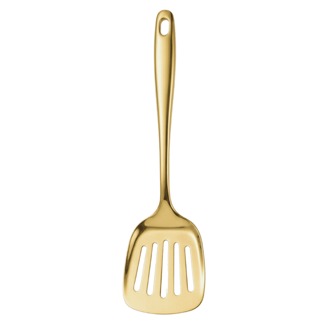 Stainless steel gold slotted spatula 