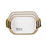 Plastic Round Serving Tray Set
