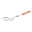 Stainless steel serving spoon with wooden handle 