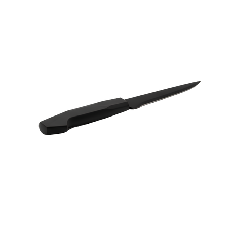 black stainless steel utility knife with black bakelite handle 