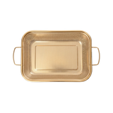 Golden Stainless Steel Rectangular strainer with golden stainless handles