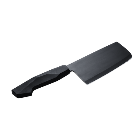 Black stainless steel cleaver knife with black bakelite handle