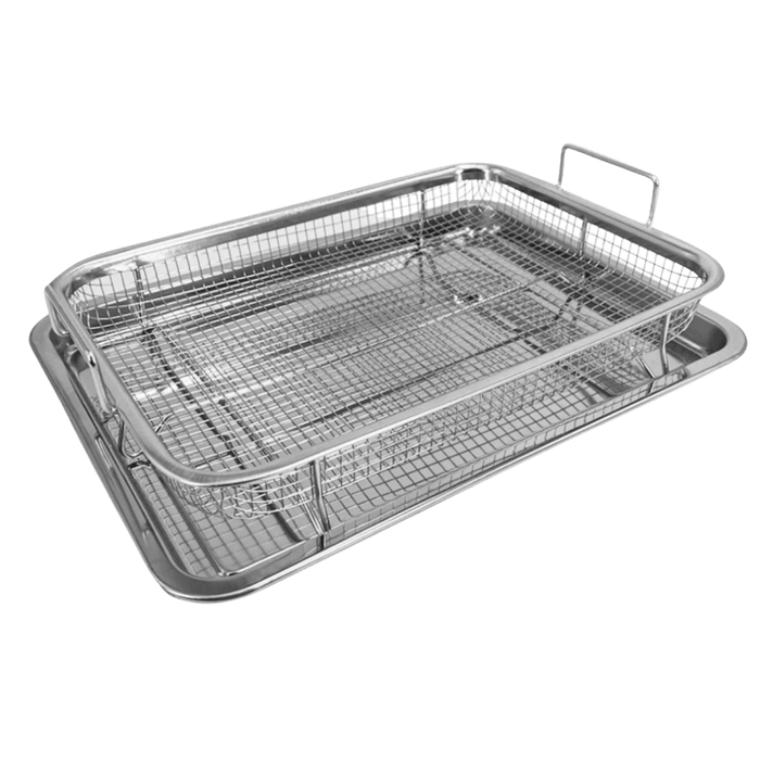 Silver Stainless steel baking tray or strainer with tray 