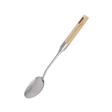 Stainless serving spoon with wooden handle 