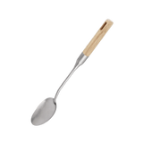 Stainless serving spoon with wooden handle 