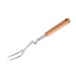 30cm serving fork made from premium 18/10 stainless steel with a natural wooden handle, ideal for serving meat, pasta, vegetables, salads, and everyday meals.