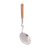 Stainless Steel skimmer with wooden handle