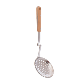 Stainless Steel skimmer with wooden handle