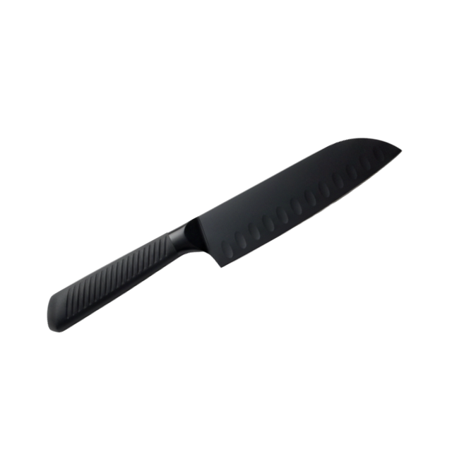 Black stainless steel knife with bakelite black handle 