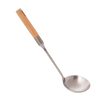 Silver Stainless Ladle with wooden handle 