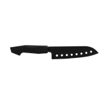 Black stainless steel chef knife with black bakelite handle
