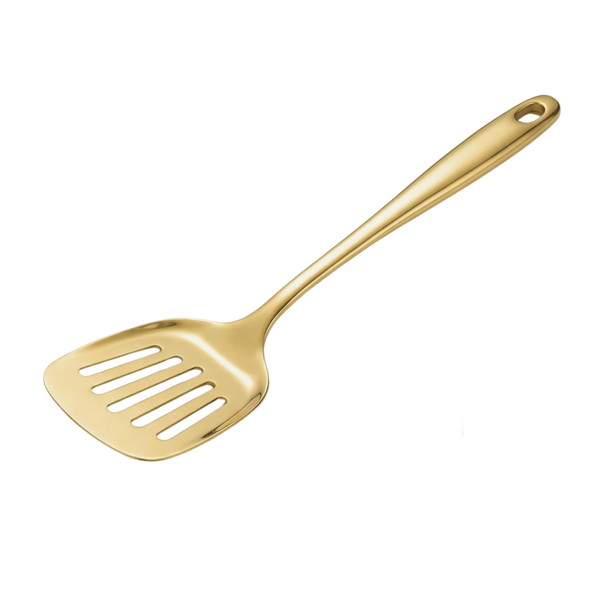Stainless steel gold slotted spatula 