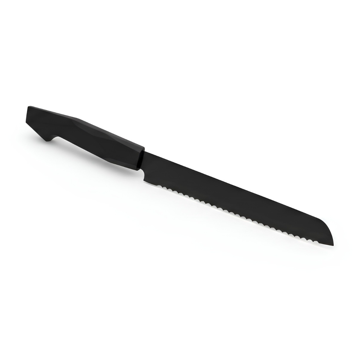 Black Stainless bread knife with bakelite handle 