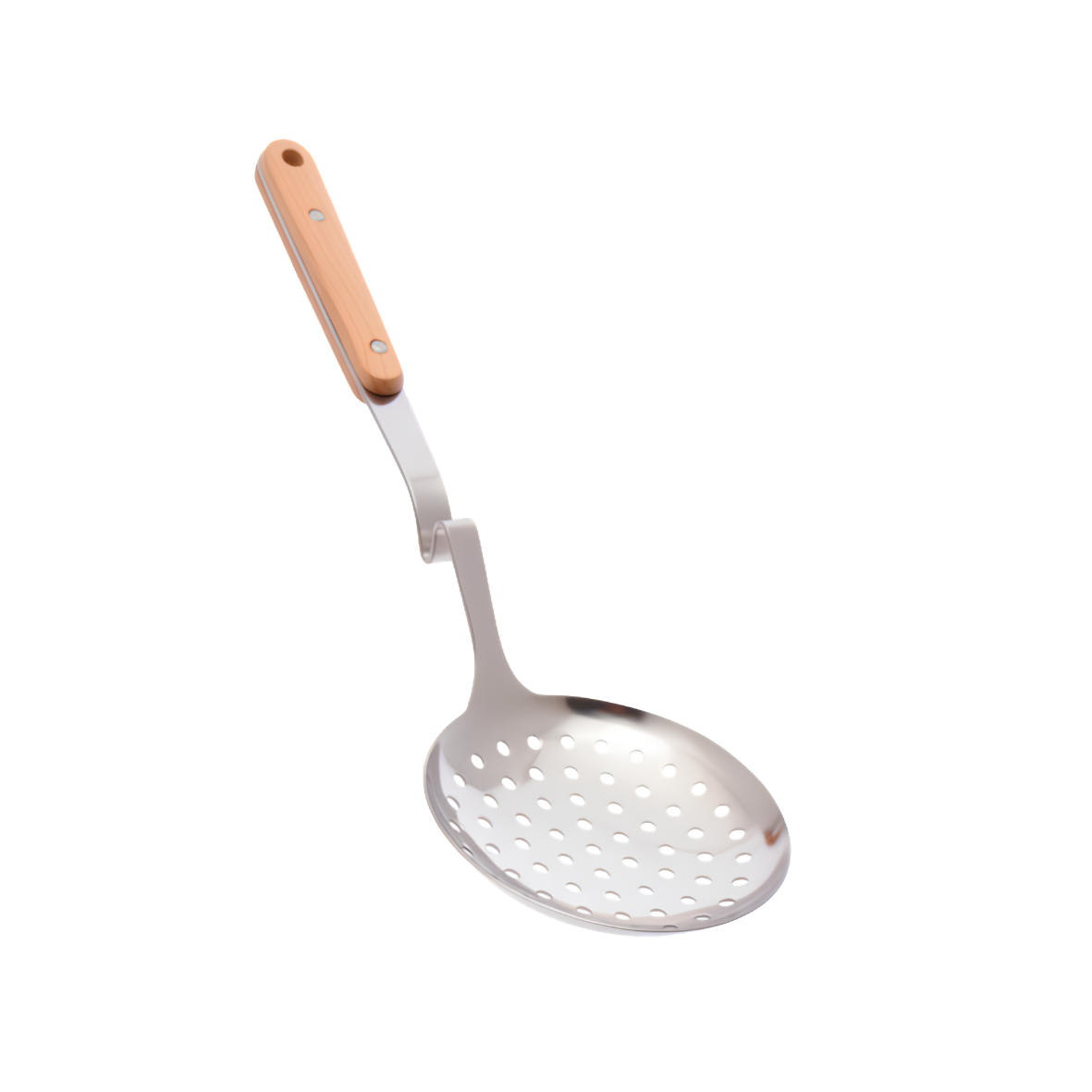 Stainless Steel skimmer with wooden handle