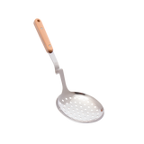 Stainless Steel skimmer with wooden handle