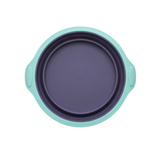 Foldable silicone cake mold in mint green and grey color
