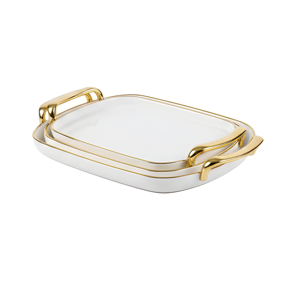 Plastic Round Serving Tray Set
