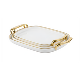 Plastic Round Serving Tray Set