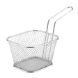 Silver Metallic mesh fryer basket with handle 
