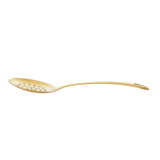 Stainless steel gold skimmer from a side horizontal view
