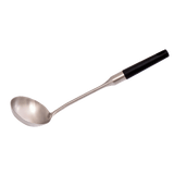 Stainless ladle with black bakelite handle