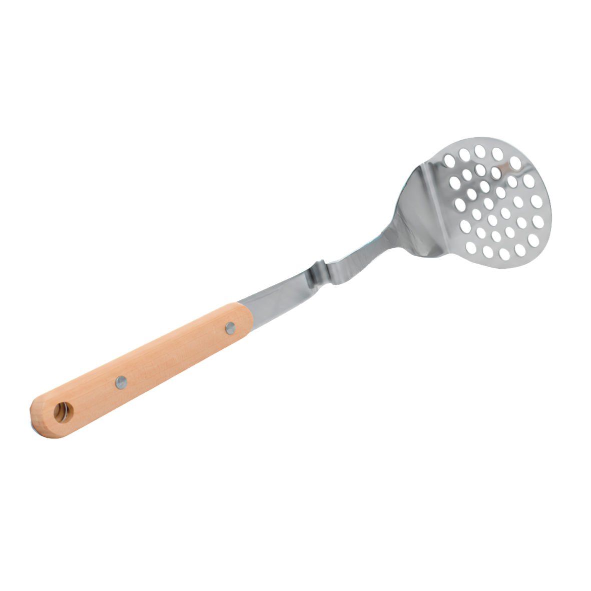 Stainless steel masher with wooden handle 