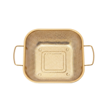 Golden square  Stainless Steel Strainer with golden stainless ahndles