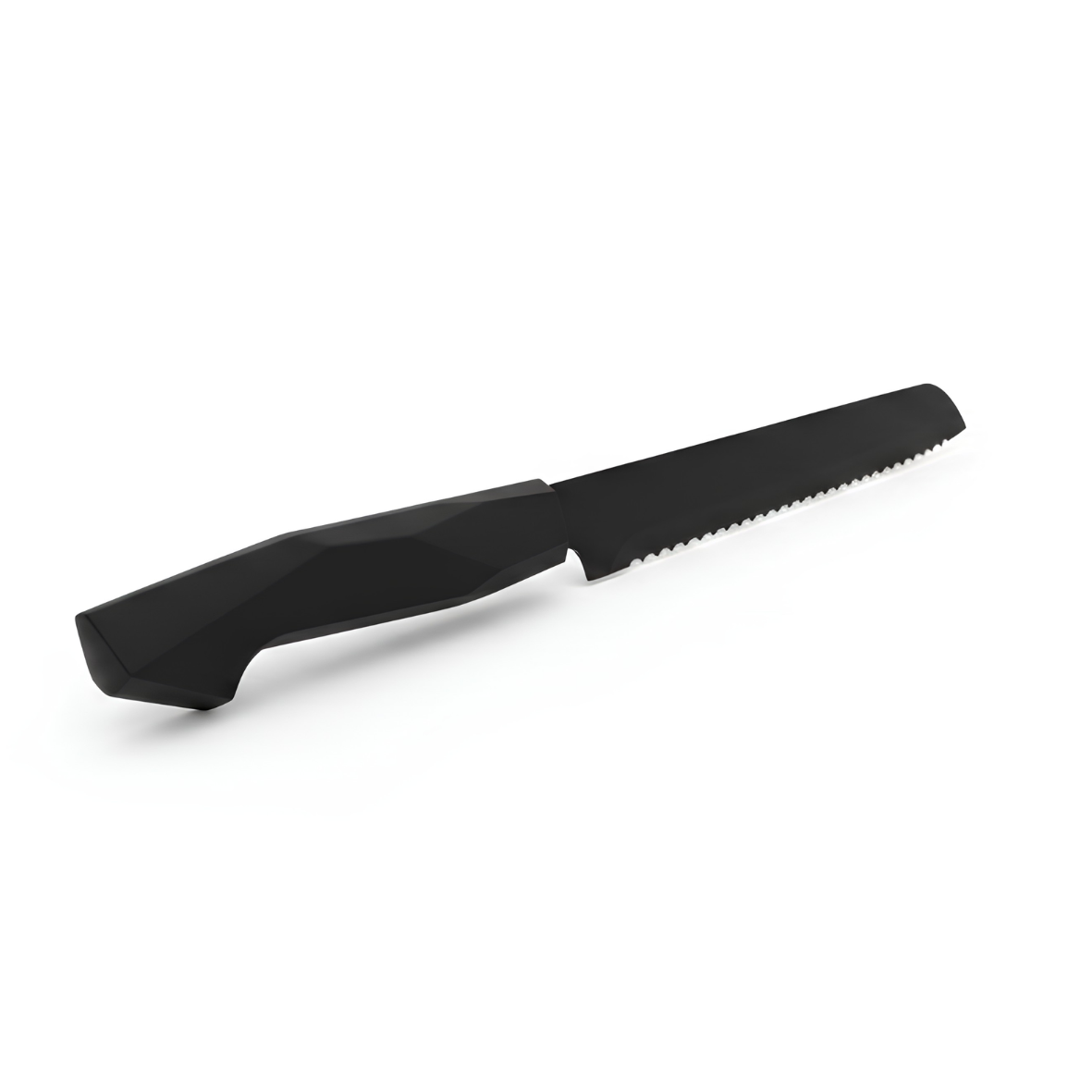 Black Stainless bread knife with bakelite handle 