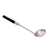 Stainless ladle with black bakelite handle