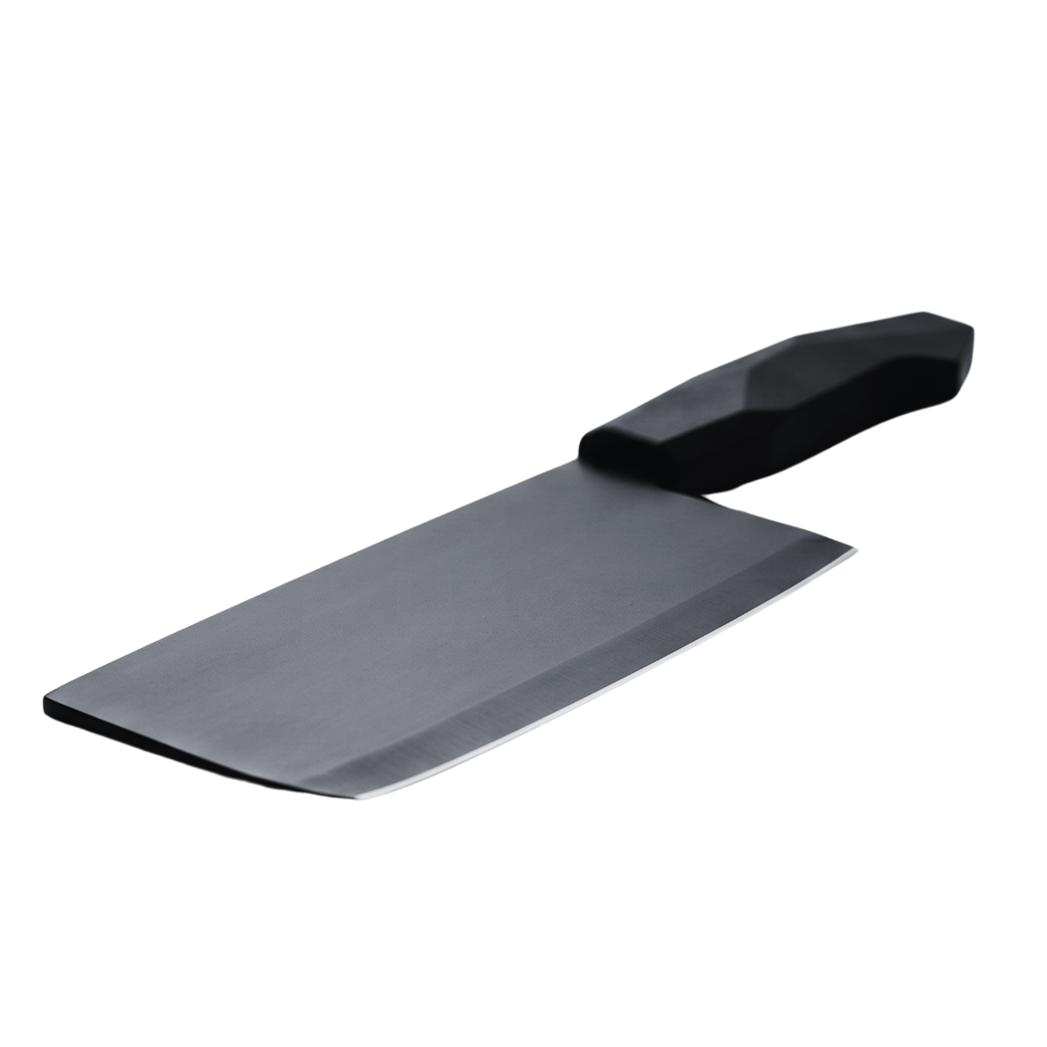 Black stainless steel cleaver knife with black bakelite handle