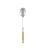 Stainless serving spoon with wooden handle 