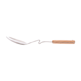 Stainless steel serving spoon with wooden handle 