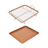 Bronze Stainless Steel baking tray, strainer with tray 