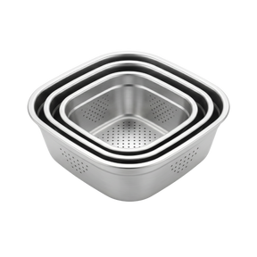 Stainless Steel silver square strainer 