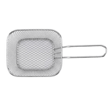 Silver Metallic mesh fryer basket with handle 