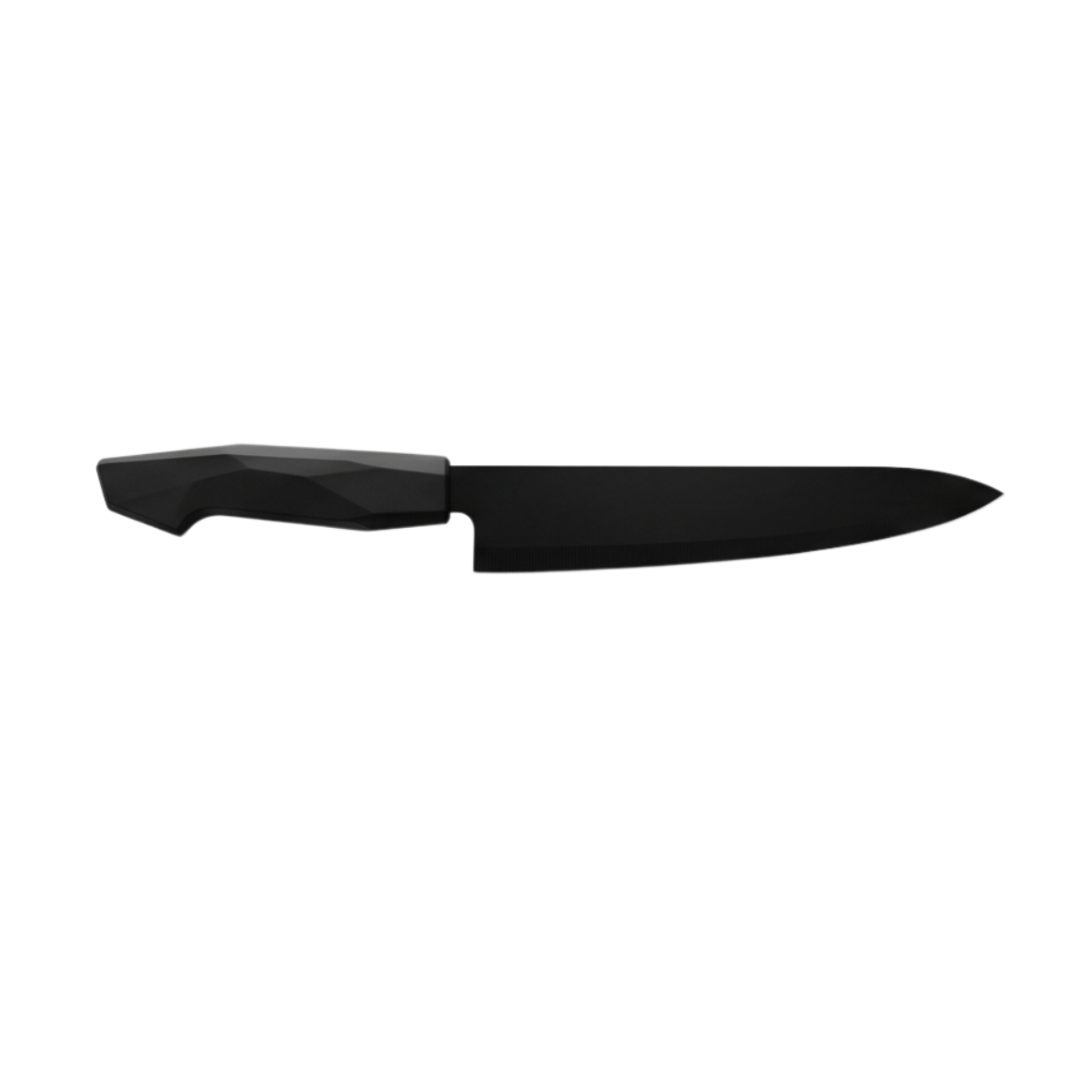 Black stainless steel wide blade knife with black bakelite handle