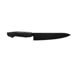 Black stainless steel wide blade knife with black bakelite handle