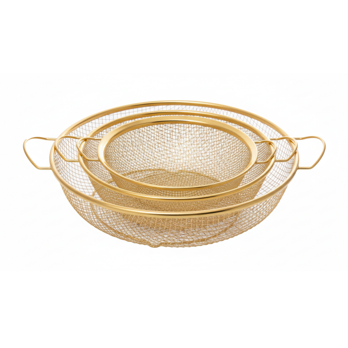 Golden Stainless Round Strainer