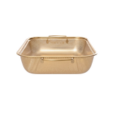 Golden Stainless Steel Rectangular strainer with golden stainless handles